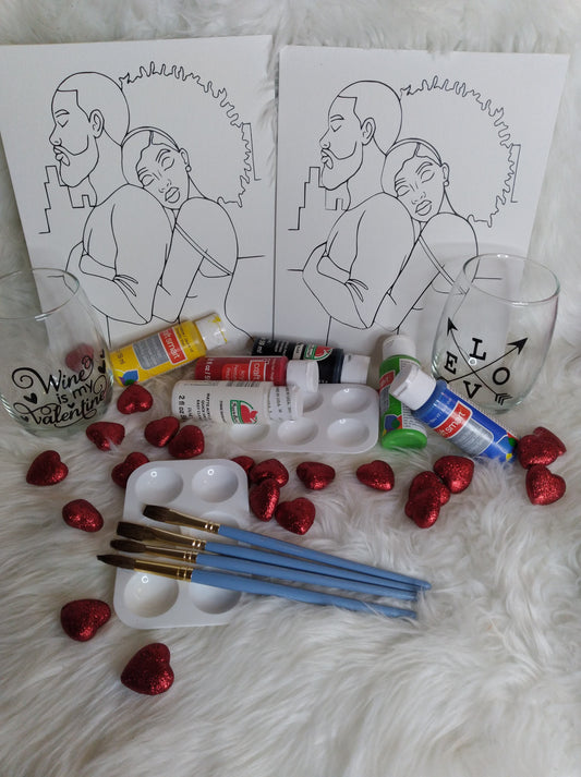 Couples Date Night Box Painting Kit